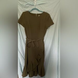 Calvin Klein army green dress.